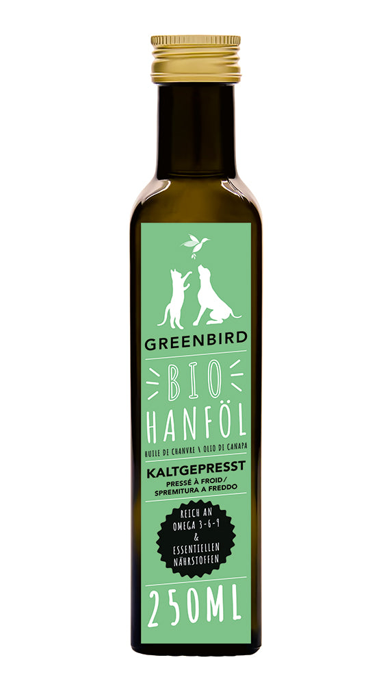 Greenbird Bio Hanfoel Tiere Kaltgepresst